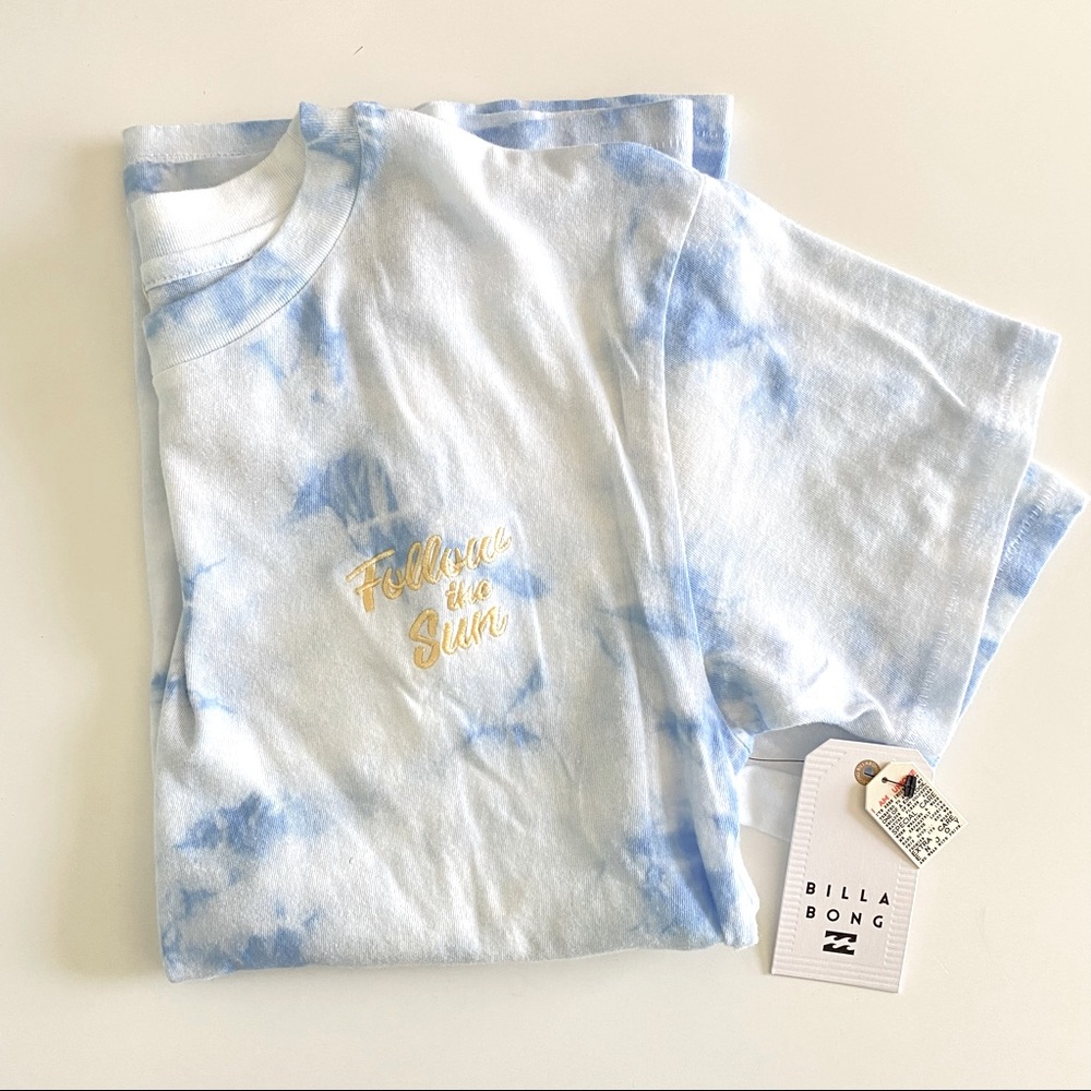 Billabong tie dye embroidered tee